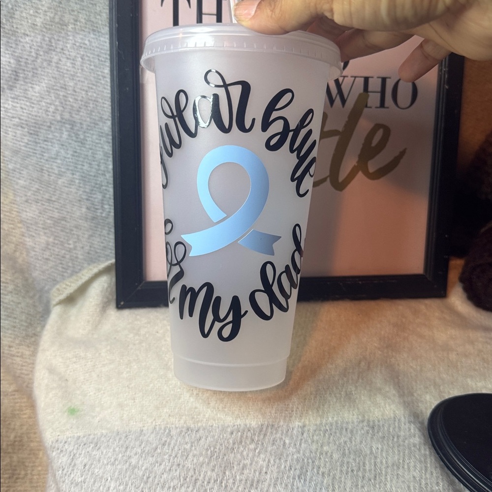 Customizable Frosted Cup, Lid /Straw